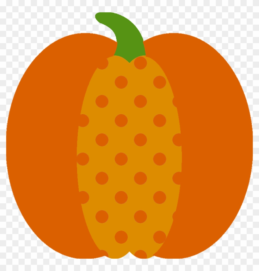 Clip Art - Polka Dot Pumpkin Clipart #17888