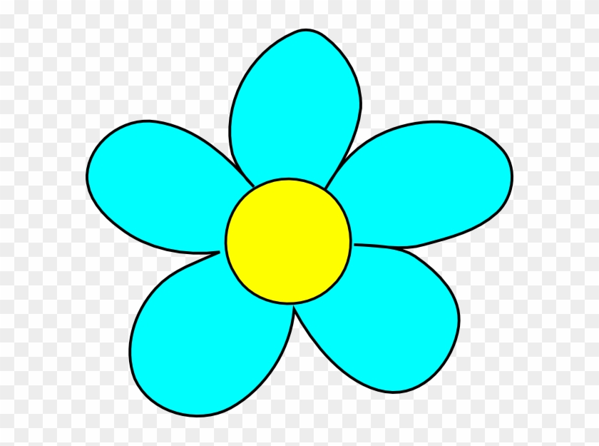 Rose Clipart Light Blue - Light Blue Cartoon Flowers #17896