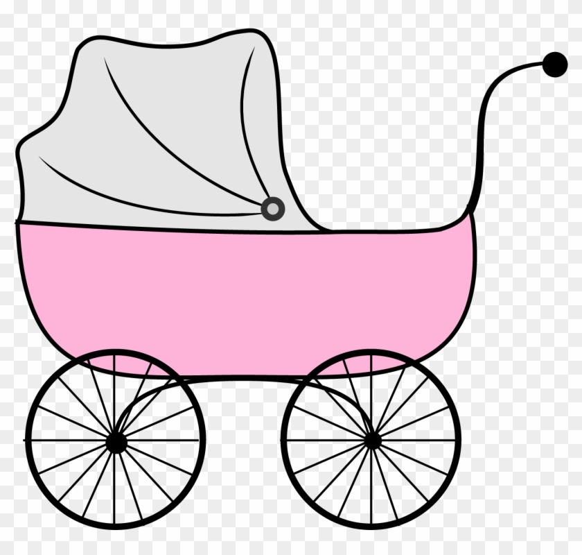 Baby Girl Free Girl Baby Shower Clip Art Free Vector - Baby Stroller Clipart Transparent #17916