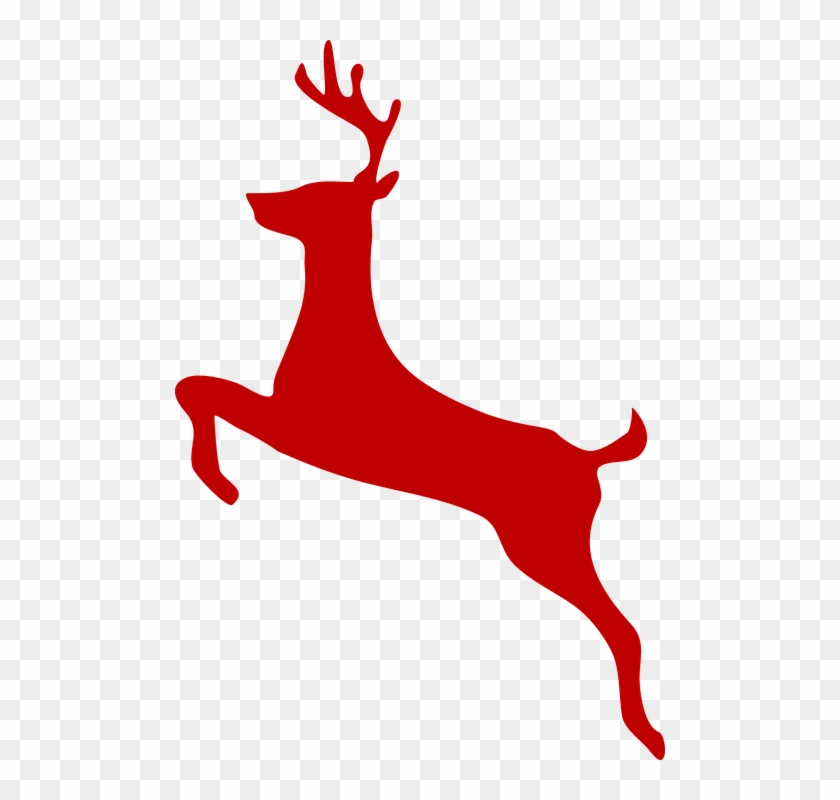 Red Reindeer Clip Art - Deer Clip Art #17987