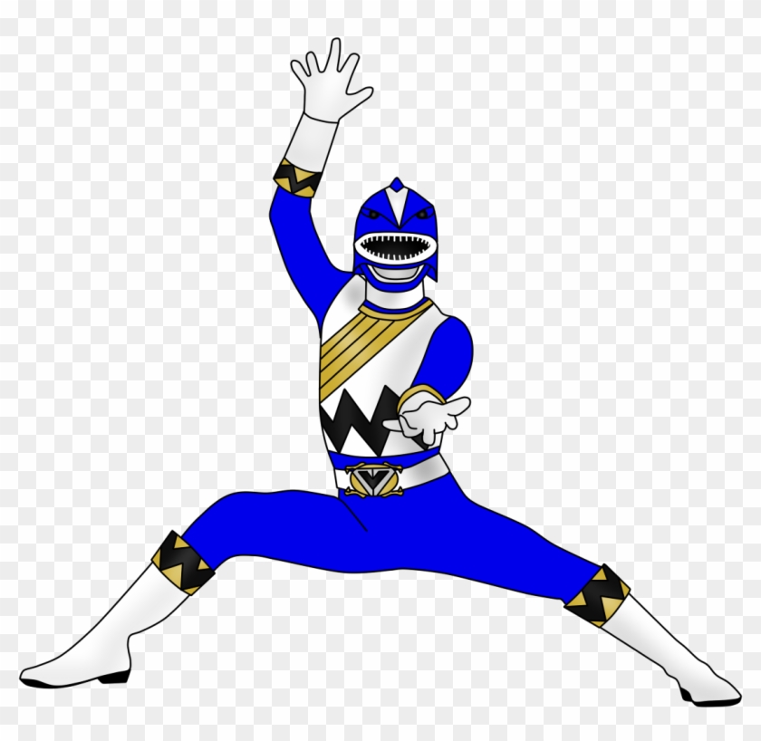 Blue Shark Ranger By Iyuuga-d9h87ue - Blue Power Ranger Cartoon #17994