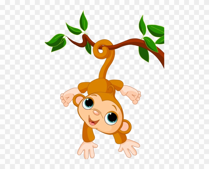 Hanging Monkey Clipart - Baby Monkey Clip Art #18044