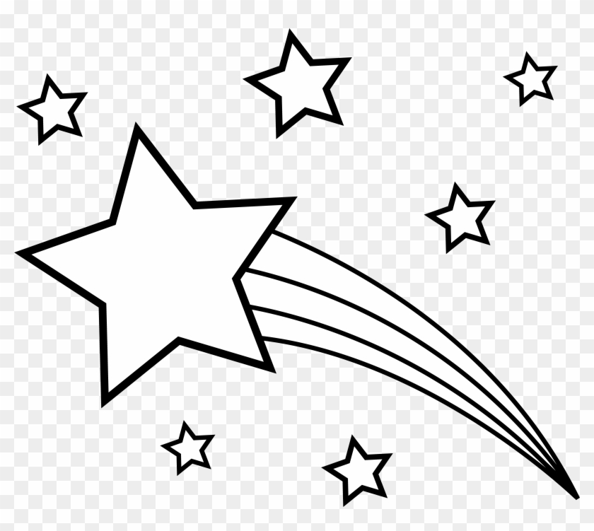 Shooting Star Clip Art Black And White - Custom Made Personalised Bead For European Slide Bracelets #77029