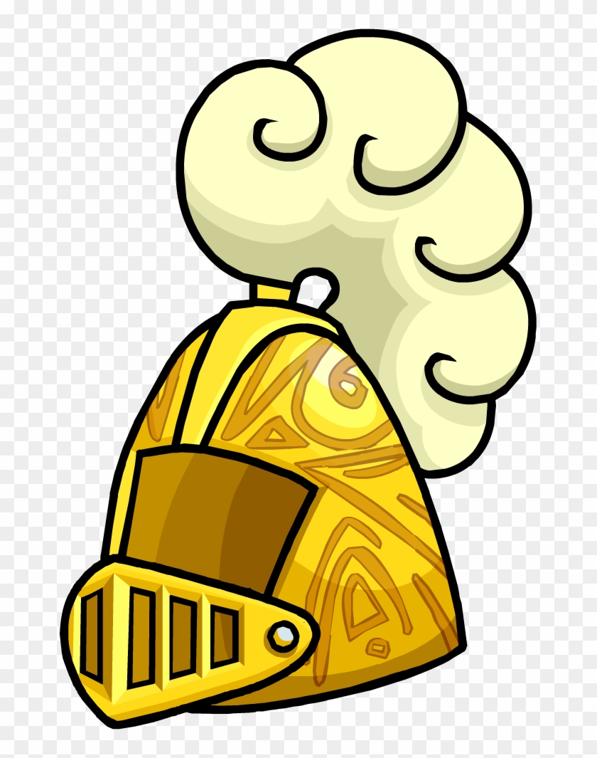 Golden Knight's Helmet - Club Penguin Golden Helmet #77203