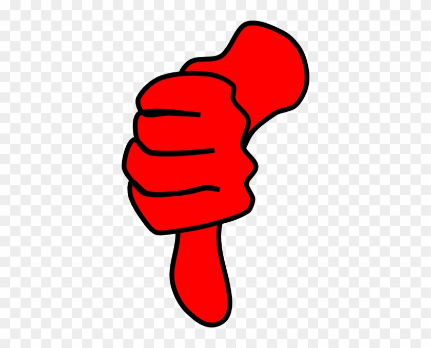 Thumbs Down Red Clip Art - Red Thumb Down Png #77243