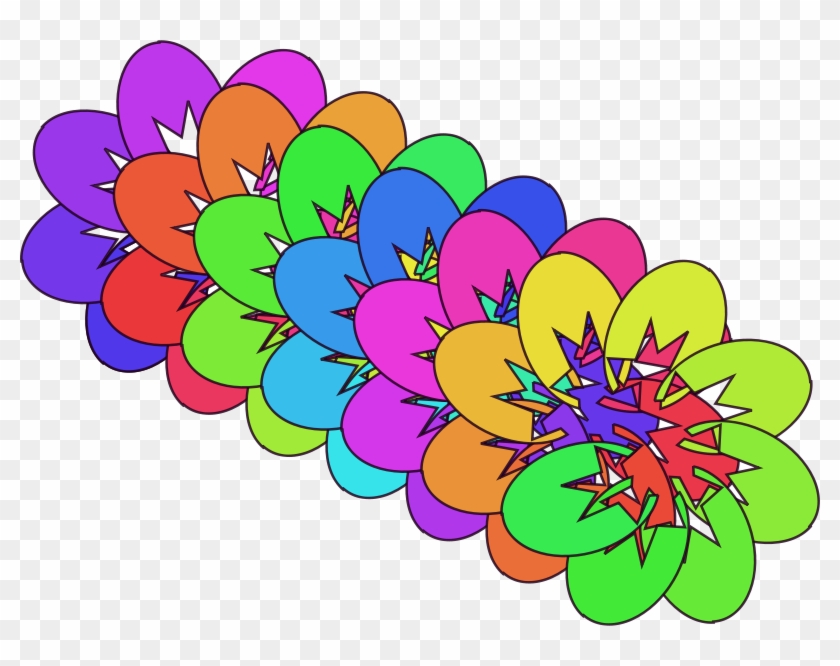 Shooting Star Clipart Colorful - Rainbow Flowers Transparent #77347