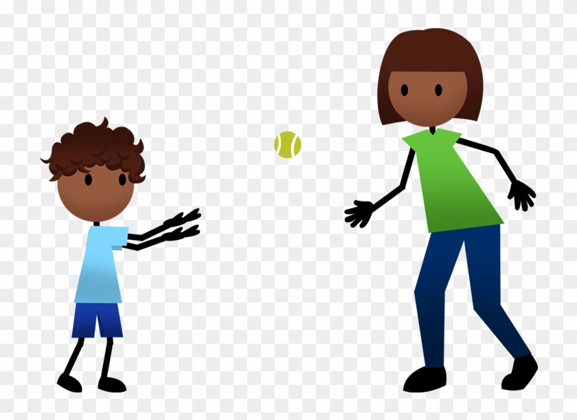 Tennis Ball Bounce Catch - Throwing And Catching Clipart #77477