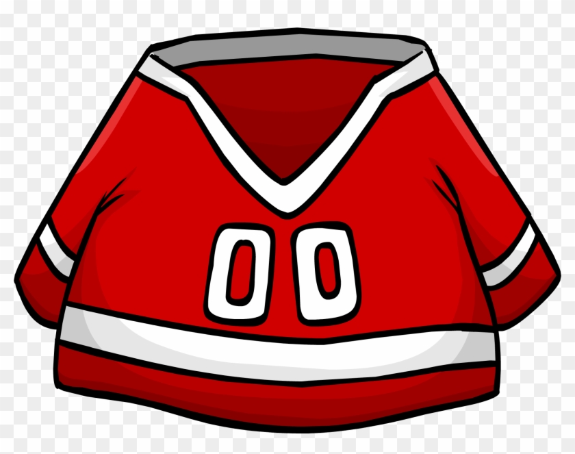Red Hockey Jersey - Club Penguin Red Penguin #77581
