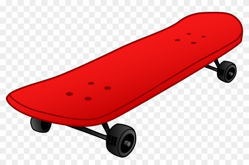 Red Skateboard Design Free Clip Art - Skateboard Clip Art #77589