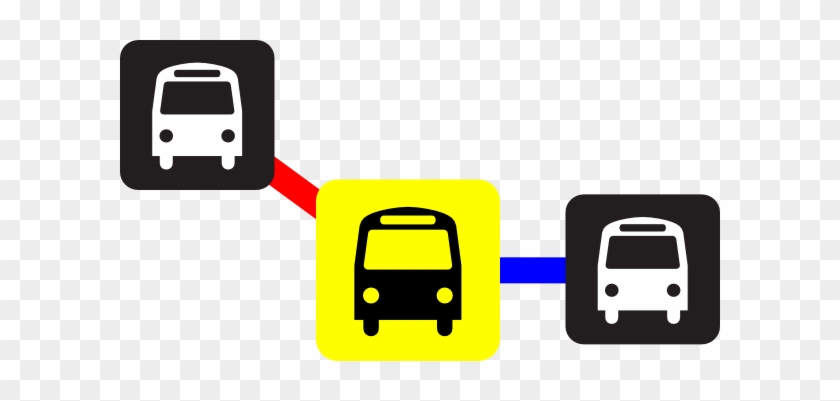 Station Bus Route Clip Art - Bus Route #77643