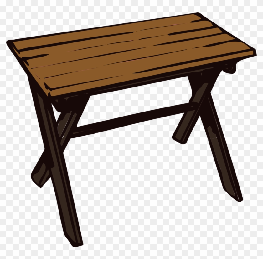 Small Wood Table Clip Art - Wooden Table Clipart #77668