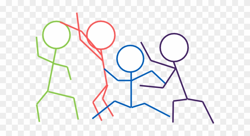 Stick Figures Clip Art - Stick Figures Playing Tag #77805