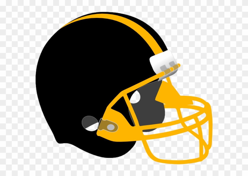 Football Helmet Clip Art - Black And Gold Football #77934