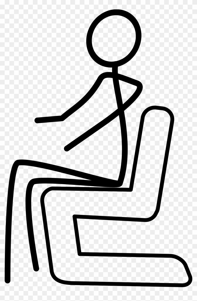 Onlinelabels Clip Art - Draw A Stick Figure Sitting Down #77939