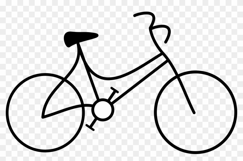 Easy Bicycle Drawing At Getdrawings - Bicycle Black And White #78042