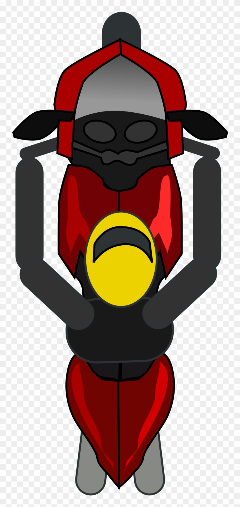 Clipart Racing Bike Top Down For Games - Motorcycle Vector Top View Png #78179