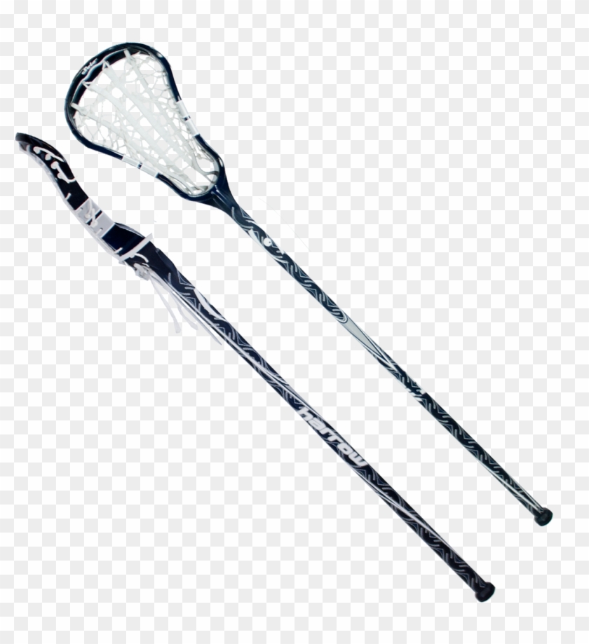 Solo One-piece Lacrosse Stick, Strung, Navy/silver - Transparent Lacrosse Sticks #78211