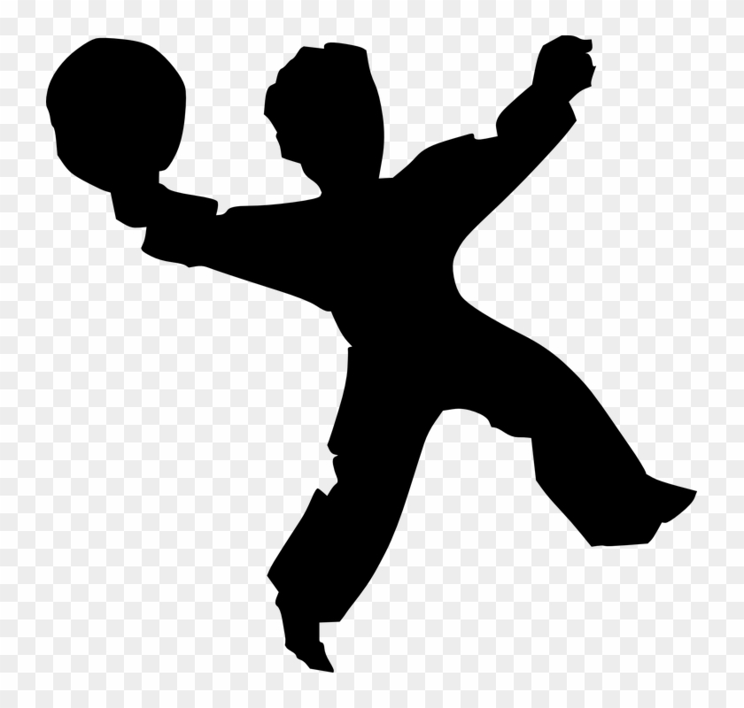 Handball Playing Sports People Man Silhouette - Kid Jumping Silhouette #78278