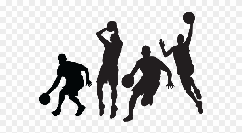 Basketball Jump Shot Sport Clip Art - Basketball Player Silhouette Vector #78303