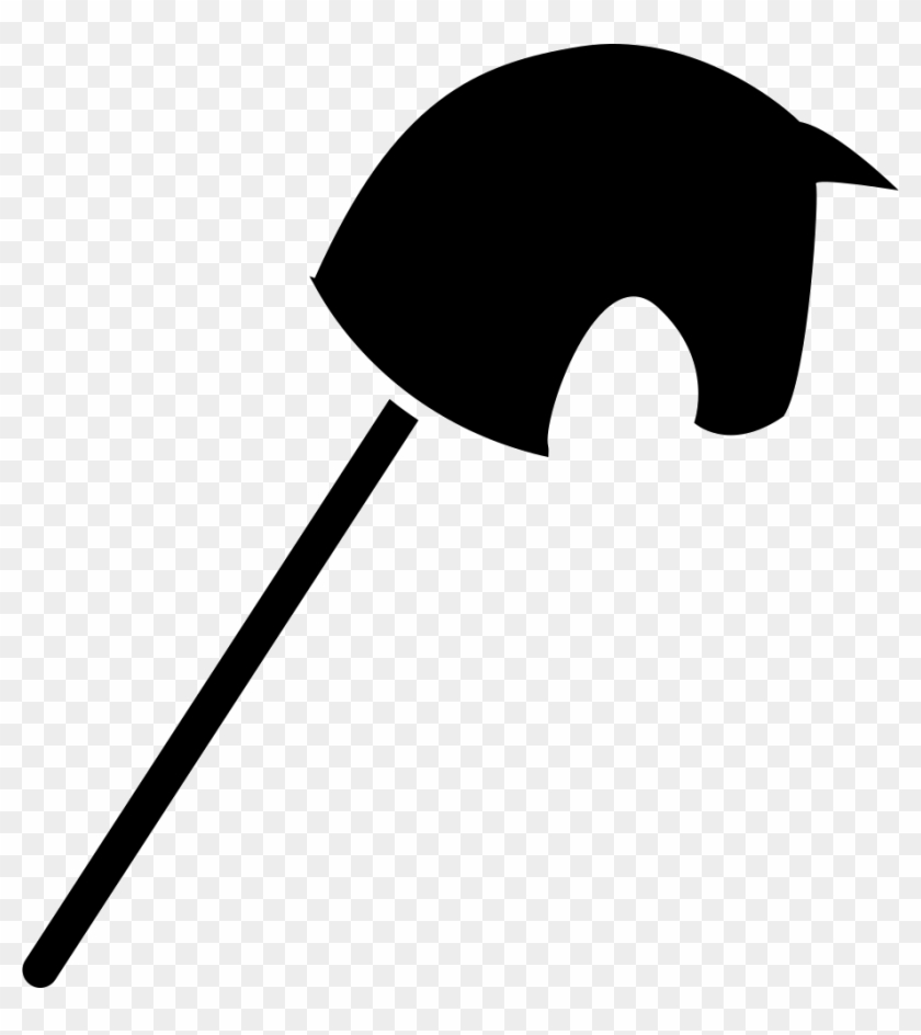 Toy Horse Head On A Stick Black Silhouette Svg Png - Silhouette #78341