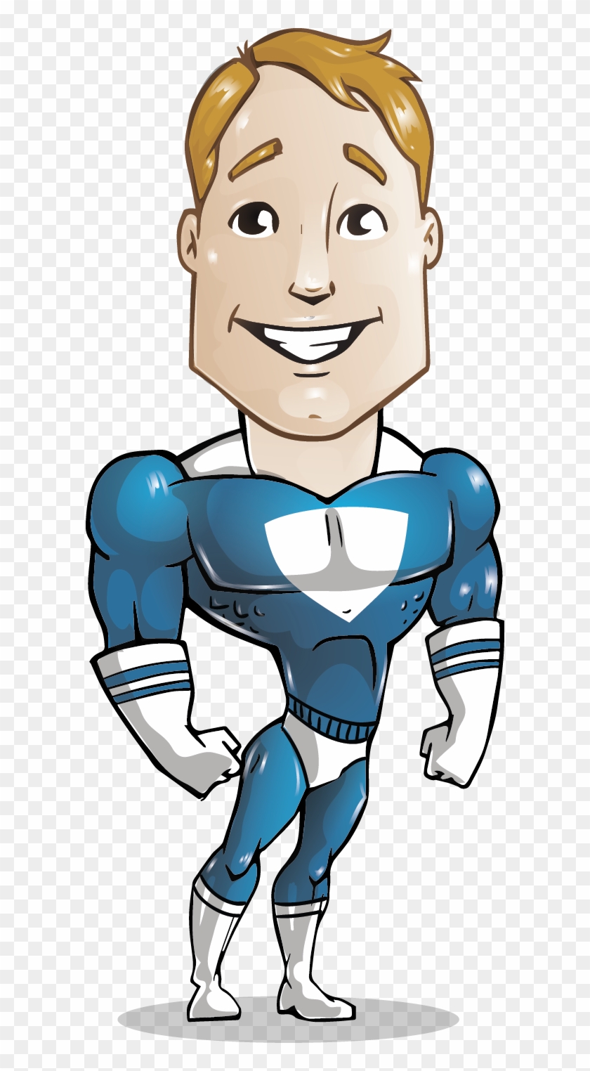 Dad Clip Art - Superhero Vector Cartoon #78606