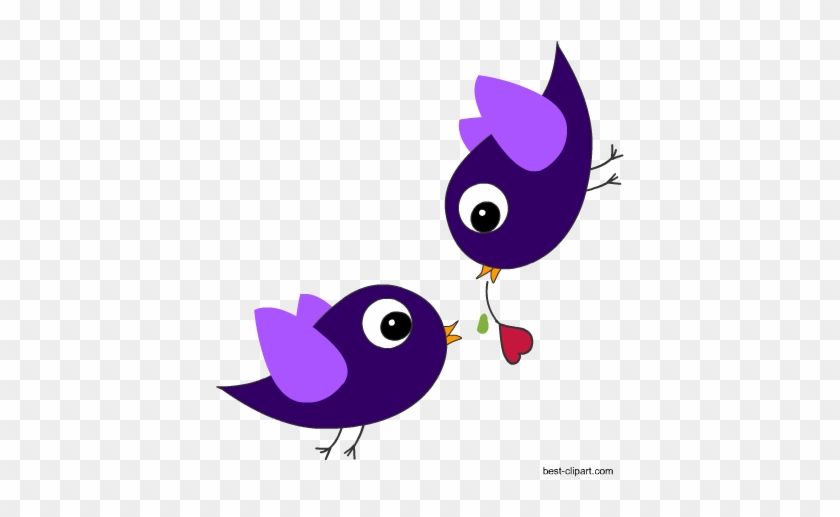 Cute Birds And A Heart, Free Valentine Clip Art - Clip Art - Full Size ...