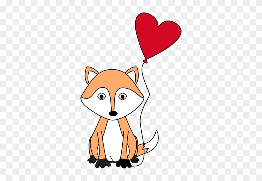 Valentine's Day Fox - Valentines Day Clip Art Fox #78724