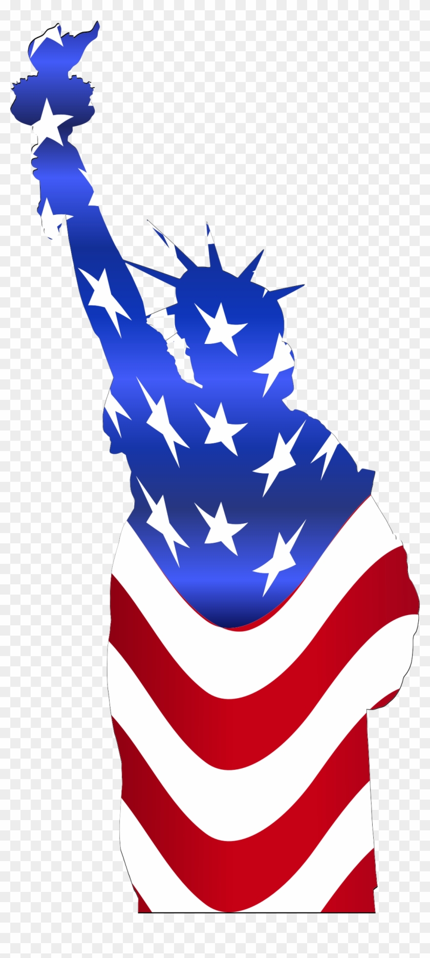 Big Image - Statue Of Liberty (american Flag) Throw Blanket #78833