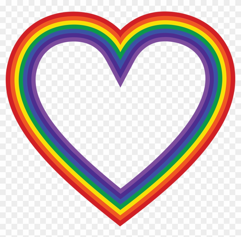 Free Clipart Of A Rainbow Heart - Rainbow Heart Free Clipart #79000
