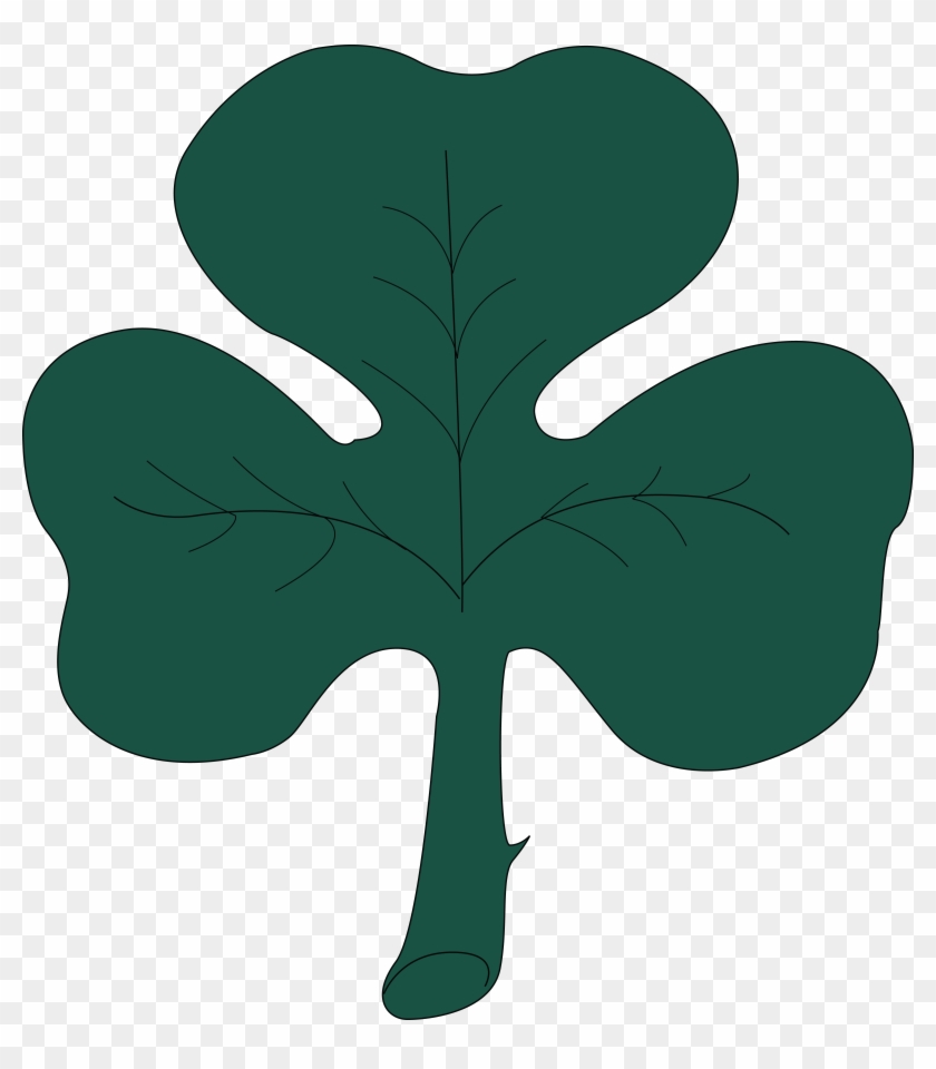 Free Clipart Of A St Paddy's Day 4 Leaf Clover Shamrock - Jpg Clipart #79204