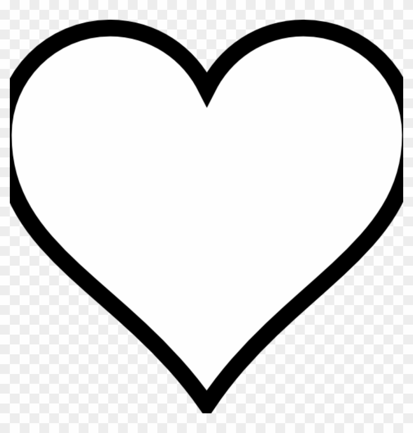 Heart Clip Art Free Heart Stencil Plain Heart Clip - White Heart Transparent Background #79218