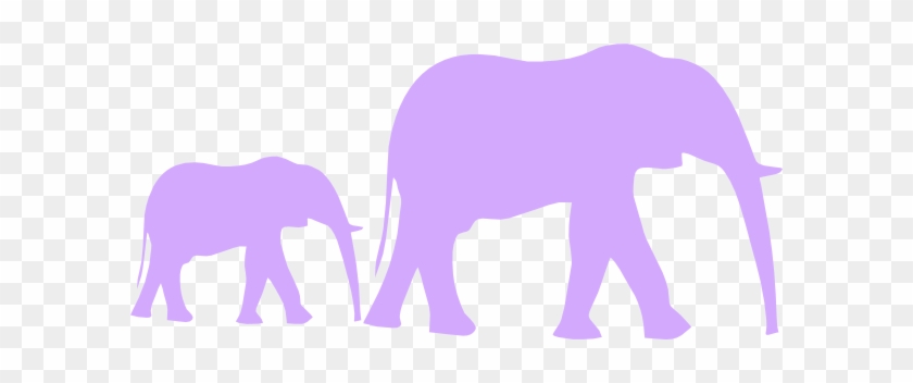 Purple Baby Shower Elephant Mom And Baby Clip Art - Elephant Clip Art #79249