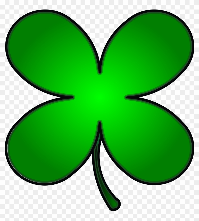 Free Clipart Of A Gradient Green St Paddys Day Shamrock - Shamrock #79380