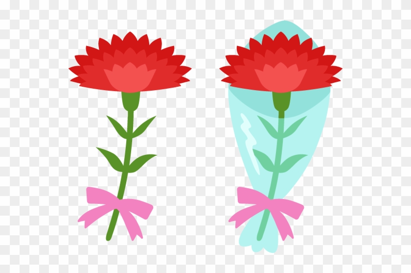 Japanese Mother's Day Red Carnation Free Png And Vector - Carnation Free Vector #79497