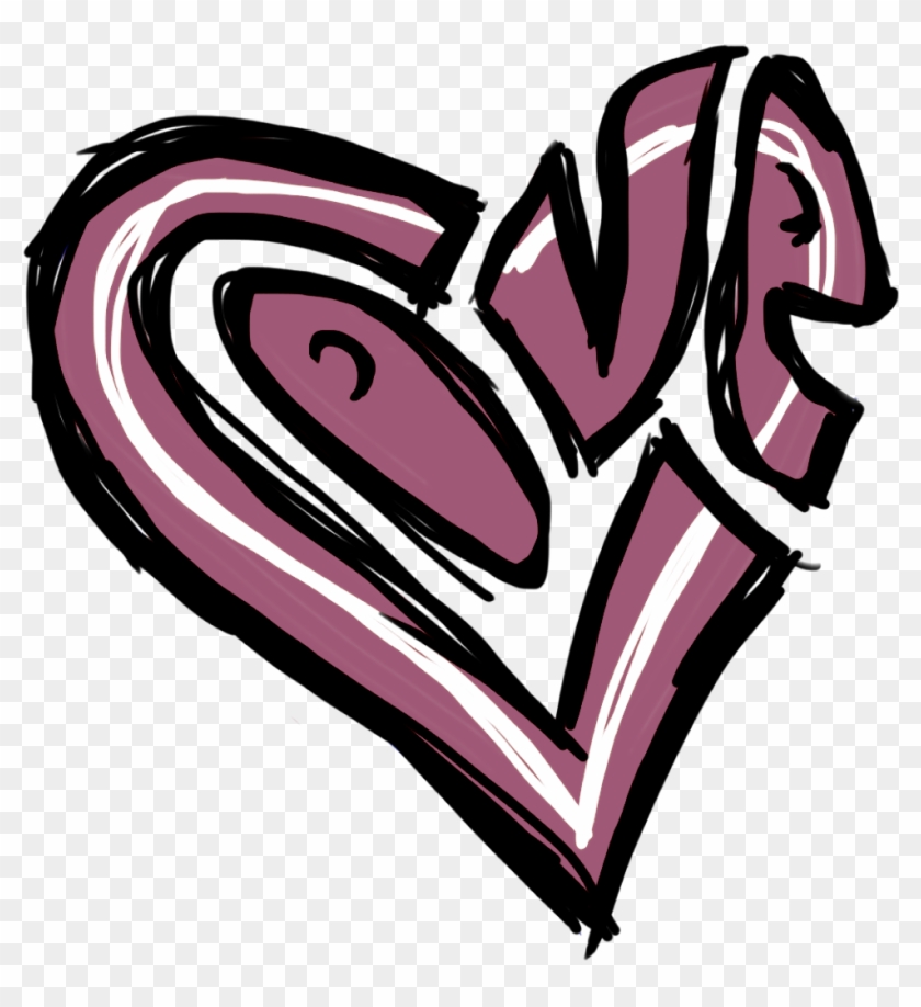 Valentine's Day Clip Art - Graffiti Heart Drawing #79681