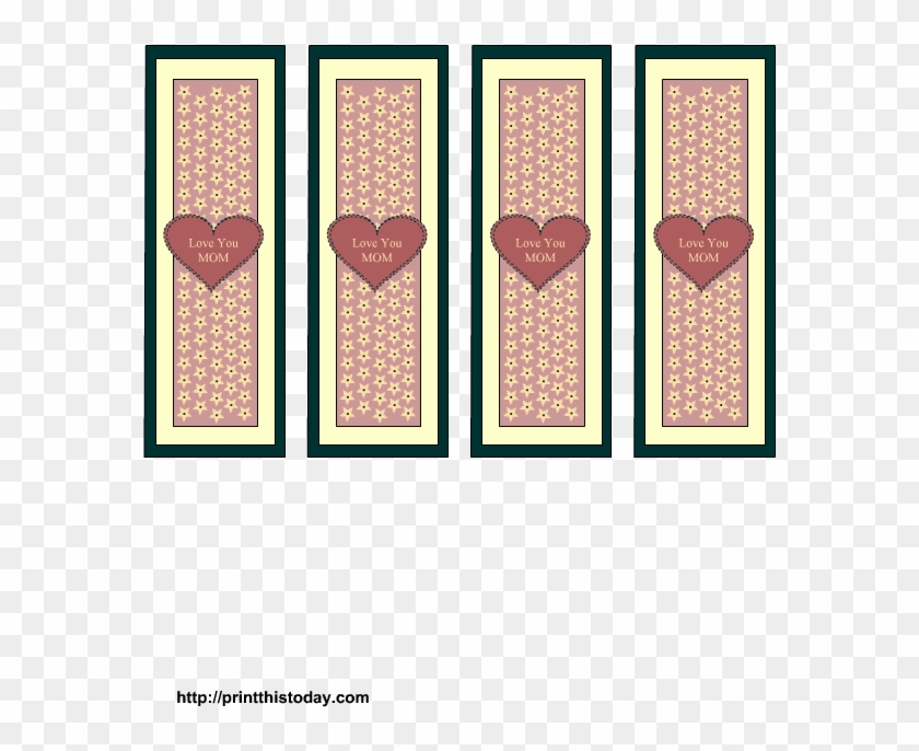 Mother's Day Bookmarks Free Printable Template - Motif #79691