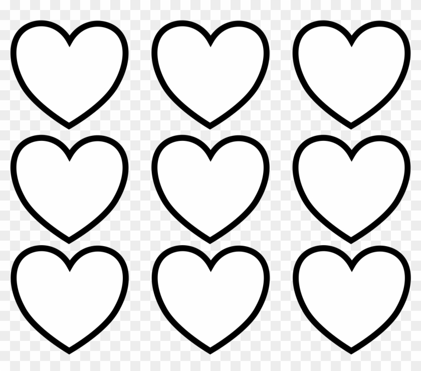 valentine heart clipart black and white