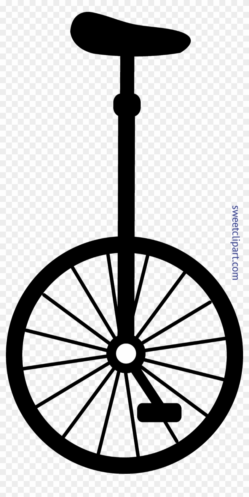 Unicycle Cliparts - 7 On A Clock #80194