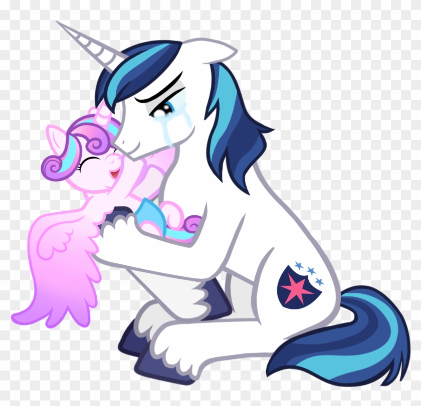 Rose-beuty, Crying, Father And Daughter, Father's Day, - Flurry Heart And Shining Armor #80193