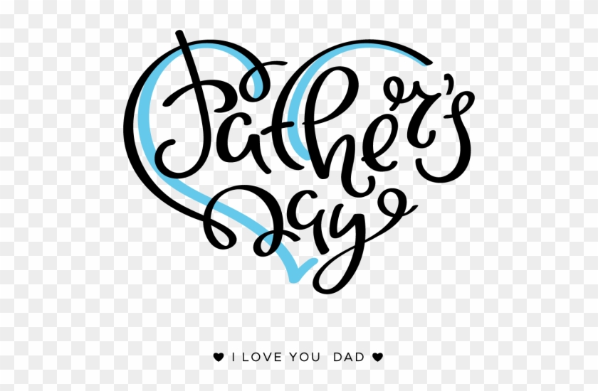 Happy Father's Day Lettering On A White Background - Father #80240