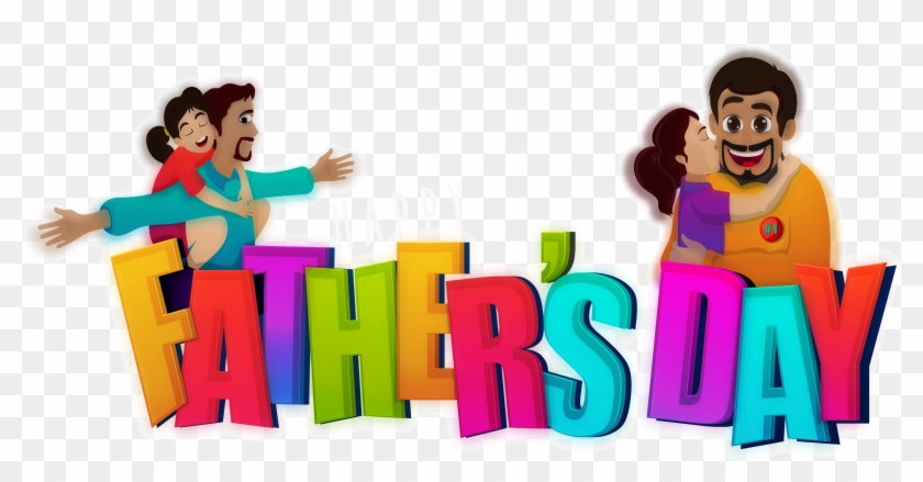 Colorful Father's Day - Cartoon - Free Transparent PNG Clipart Images  Download