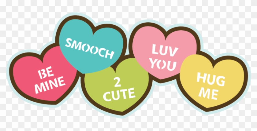 Search Clip Art Candy Hearts Svg File For - Valentines Day Transparent Background #80293