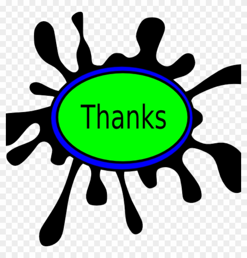 Thanks Clipart Thanks Splat Clip Art At Clker Vector - Blue Paint Splat Clip Art #80370