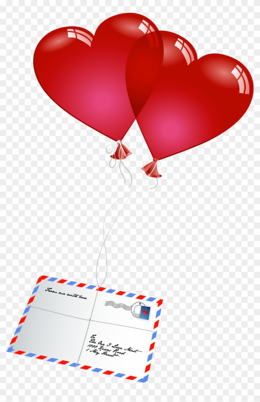 Valentine's Day Clipart Letter - Valentines Day Balloons Png #80395