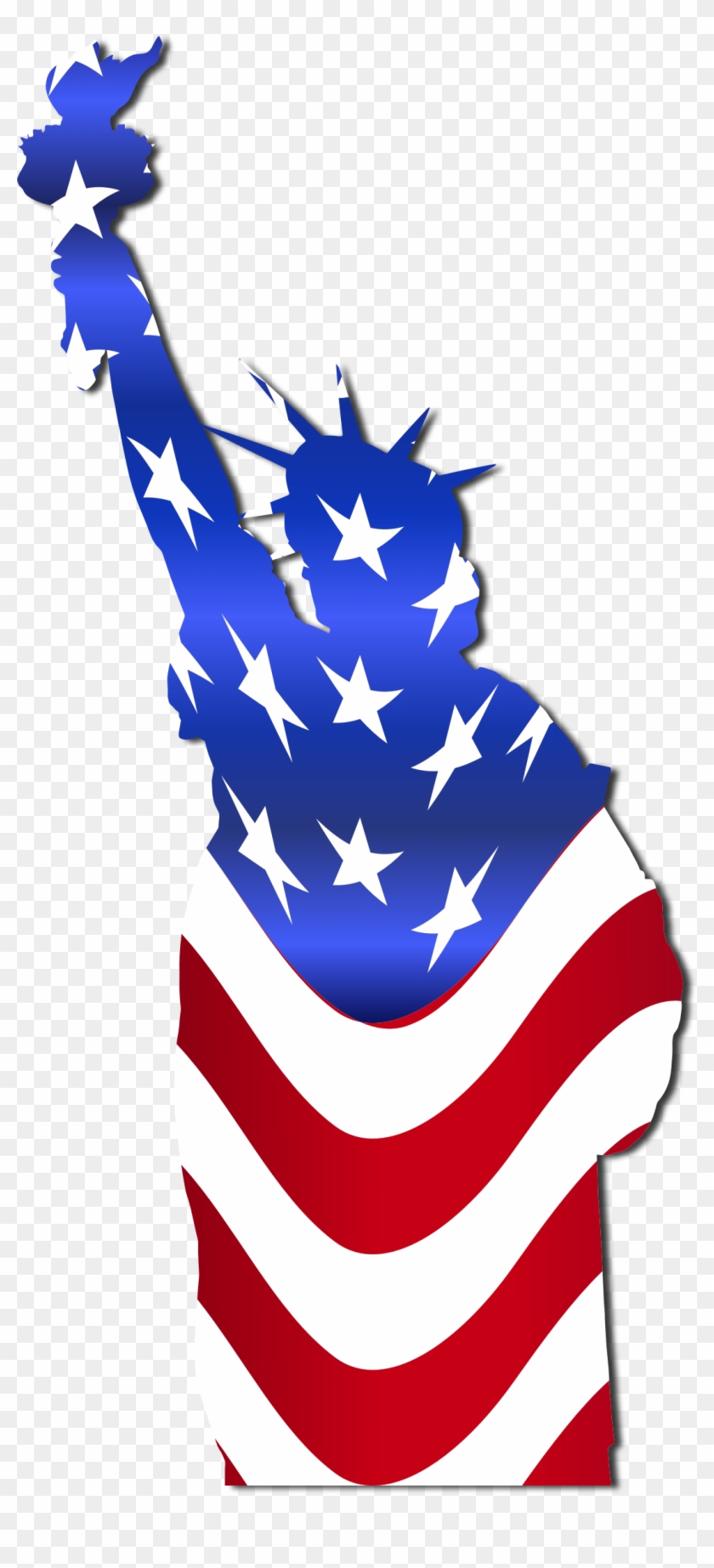 Clipart - Statue Of Liberty (american Flag) Throw Blanket #80755