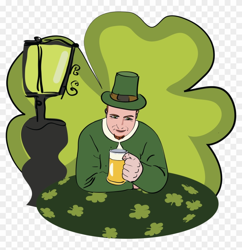 Free Clipart Of A St Patricks Day Man Drinking Beer - Best Gift - St Patricks Day Cupcakes Hoodie/t-shirt/mug #80778