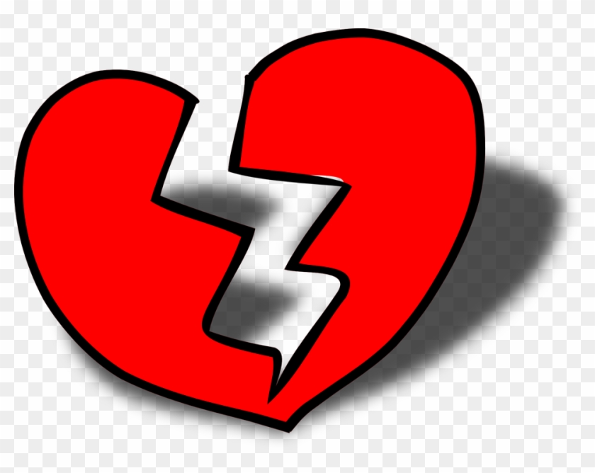 Broken Heart Clipart Black And White - Corazones Rotos Png #80848