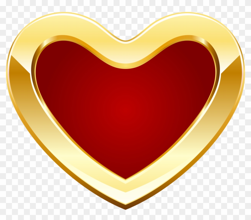 Gold Clipart Gold Heart - Red And Gold Heart #80858