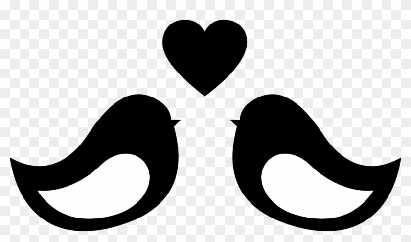 Love Birds Animals Flying Hearts Romance Couple - Love Bird Clip Art #80865