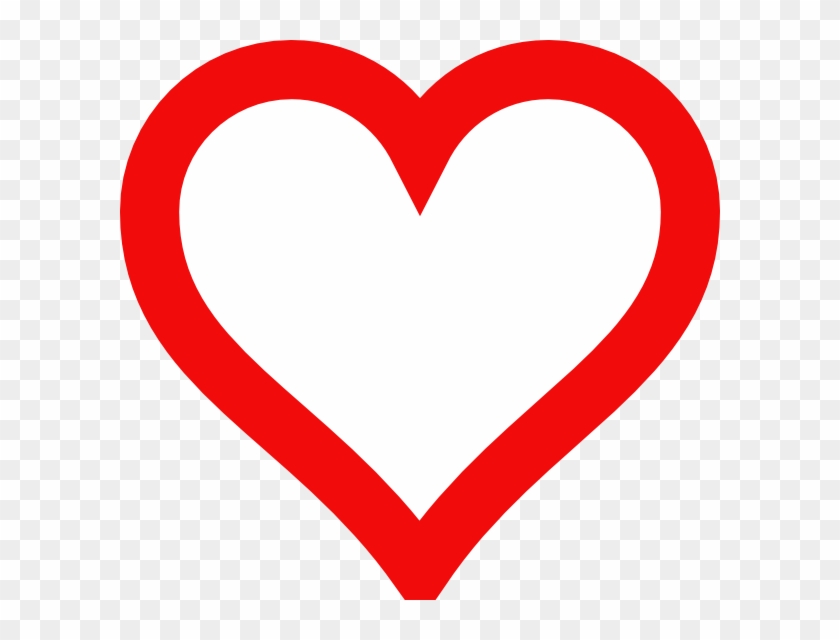 Heart Clipart Outline Png - Red Heart Outline Clipart #80944
